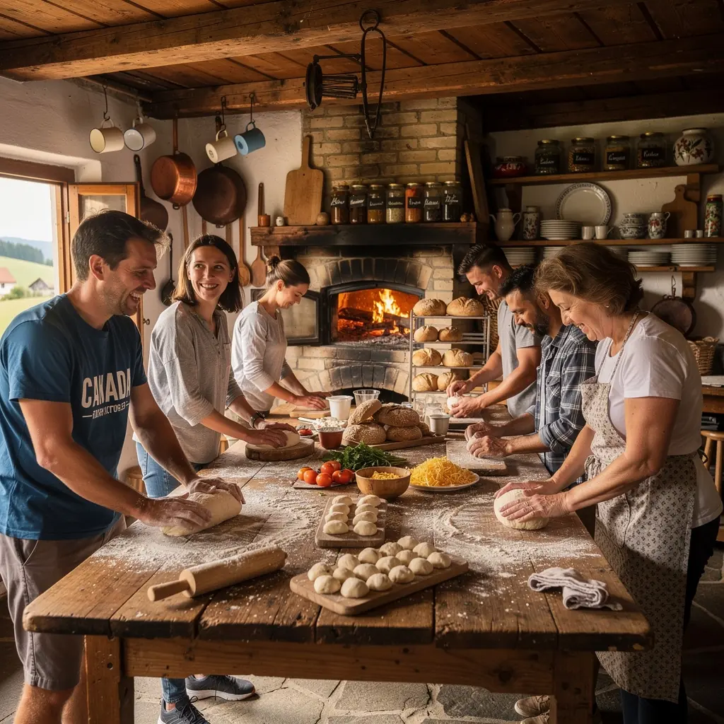 A picturesque landscape of the High Tatras mountains during autumn foliage.